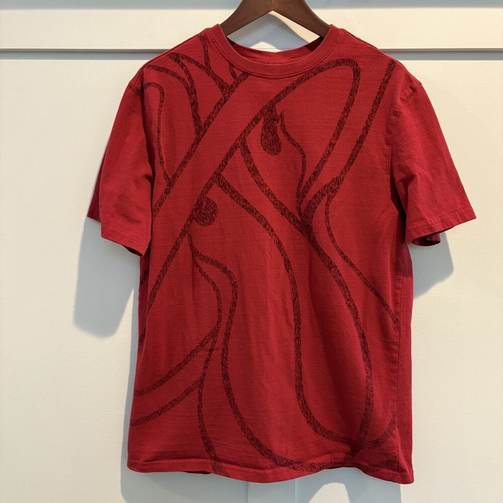 Miami Heat Shirt Mens‎ Large Red Basketball All Over Print Tee UNK NBA Blue Tag